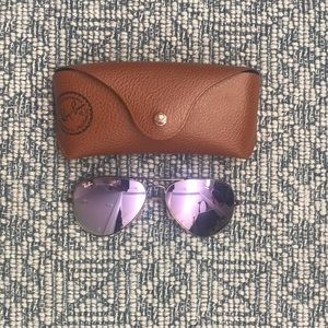 Ray-Ban Purple Mirrored Aviators